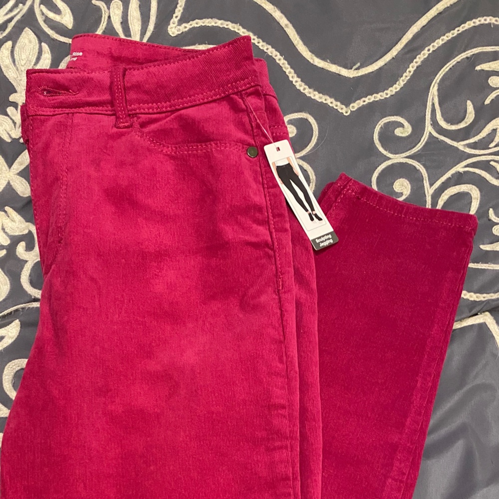High Rise Jeggings - Time & Tru - Magenta Pink - 4